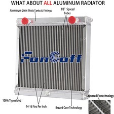 3 Rows Core Aluminum Racing Radiator Fits For Dragster Roadster Double Pass