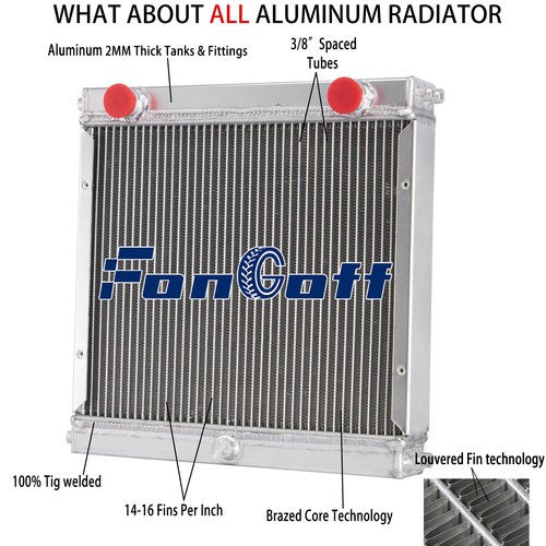 3-Row 2In Core Thick Aluminum Racing Radiator Fits Dragster Roadster ...