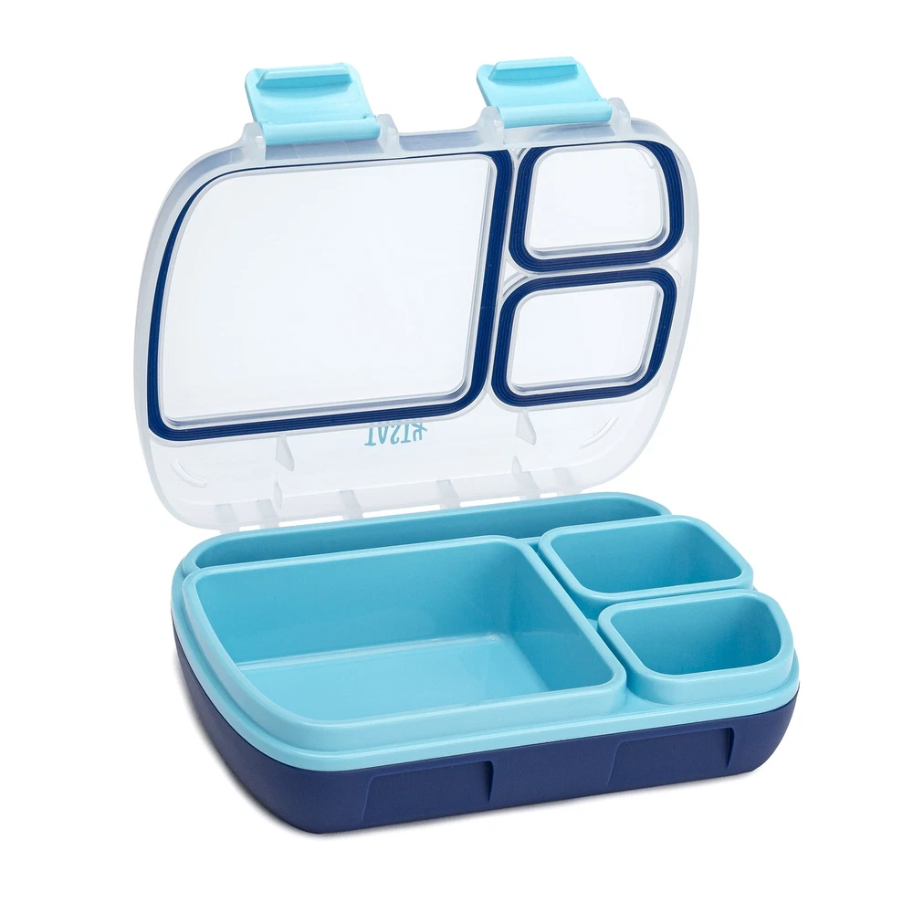 Kids & Adults Bento Lunch Box with Removable Tray and Handle in Blue  