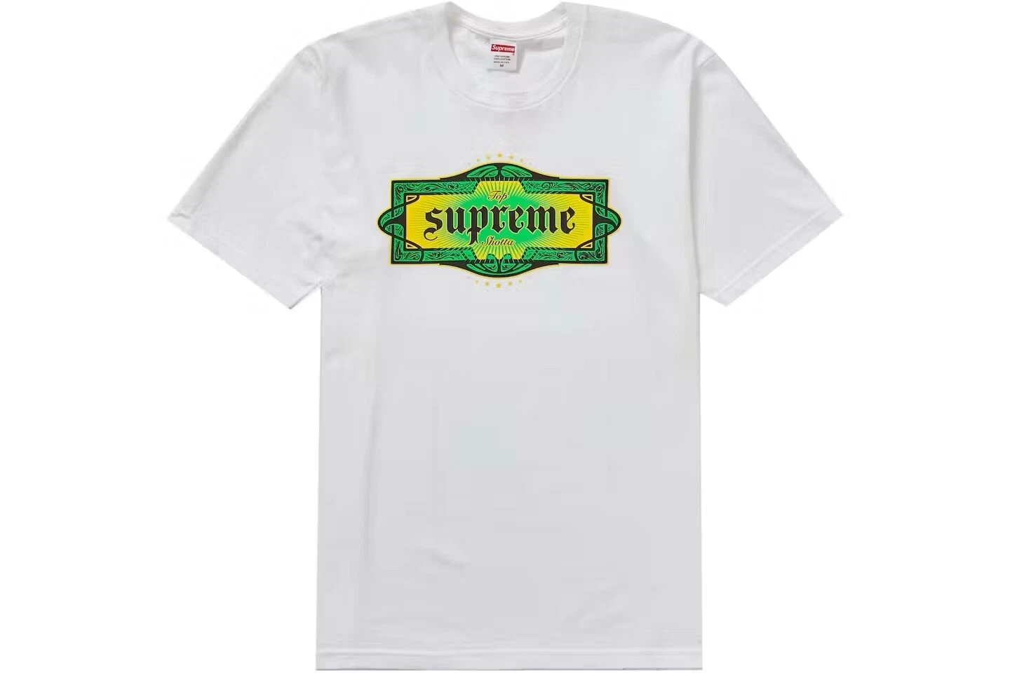 Supreme Top Shotta Tee blanc petit SS22 flambant neuf/deadstock
