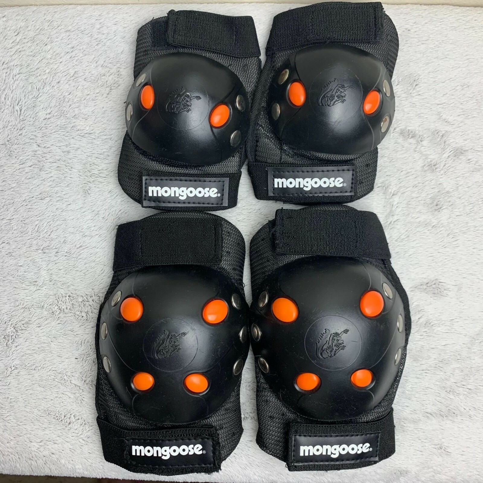 mongoose bmx bike gel knee and elbow pad set