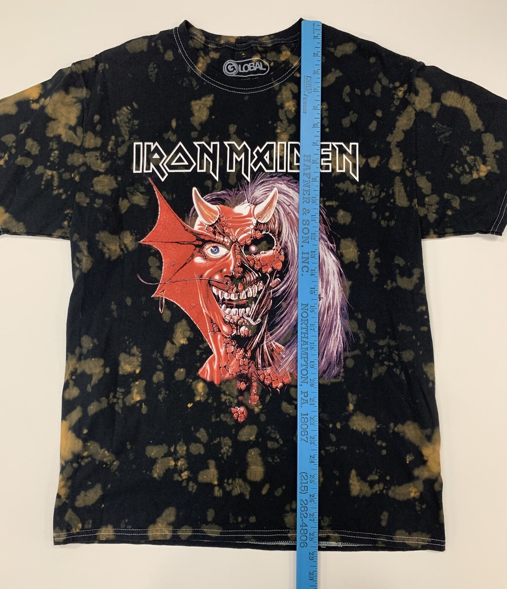 GLOBAL L Tシャツ M IRON MAIDEN SLAYER Iron Maiden Shirt Aces High Powerslave World Slavery Vintage
