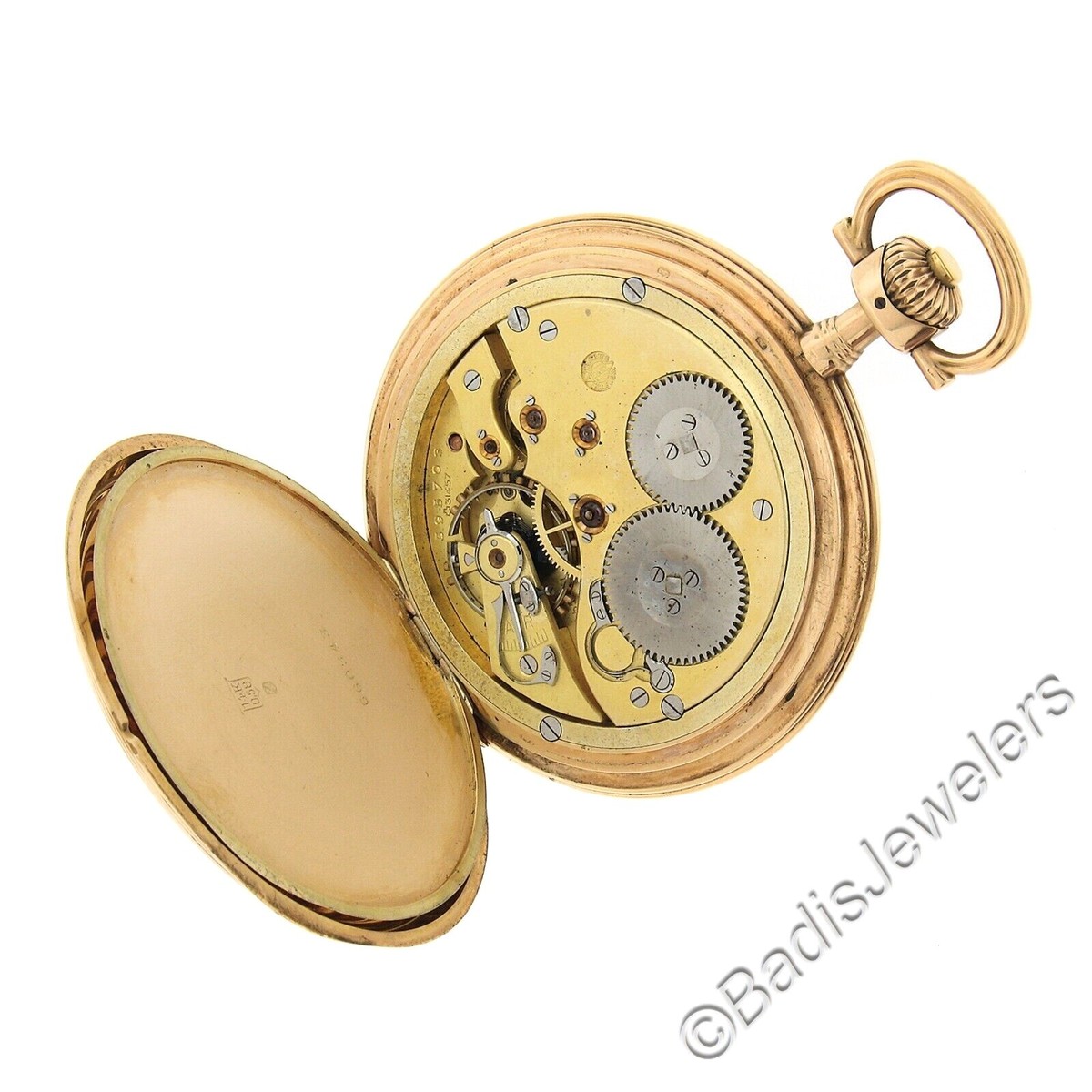 14K Solid Yellow Gold Case Round Dial Wrist Watch Bonhams : HUBER. A LADY main image 2