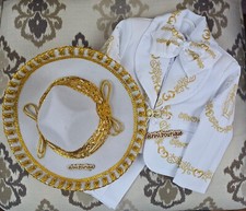 Free Shipping  Our Lady of Guadalupe Beautiful 6 Pieces Boy White Charro Suit