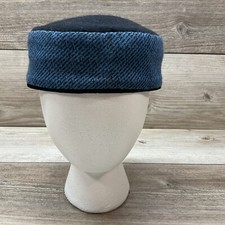 Ladies vintage hat Shades Of Blue Pill Box Hat Felt 7  Wide 3  height