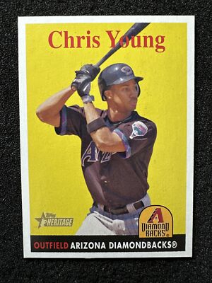 CHRIS B. YOUNG #417 2007 Topps Heritage QTY Arizona Diamondbacks