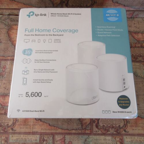 TP-Link W4500 Wi-Fi 6 Mesh Router System, Coverage up to 5,600 Sq. ft, 3 Pack - Picture 2 of 3