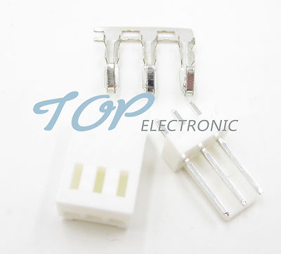 100sets KF2510 3Pin Connector Kits 2.54mm Male Pin Header+Terminal+Female
