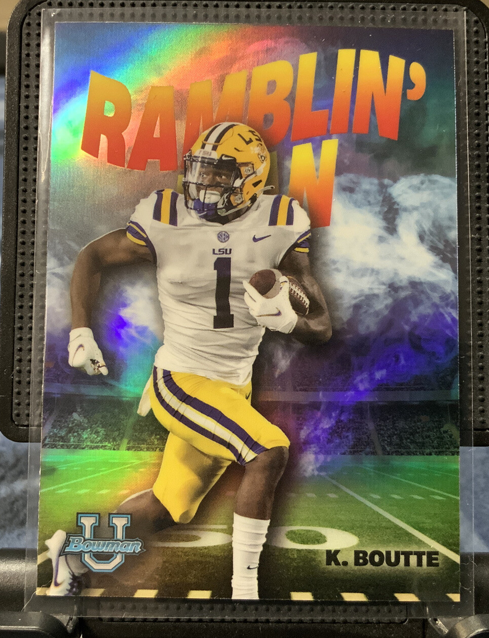 2022 Bowman University Chrome Kayshon Boutte Ramblin Man Rookie Refractor #RM-14
