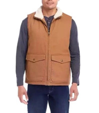 WP Weatherproof Men's Workwear Vest Size S Harvest Tan Natural Sherpa