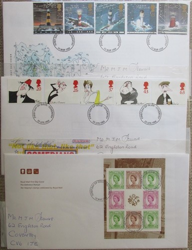 GB Stamps 7 Commemorative & 2 Prestige Book Panes First Day Covers from 1998 - Picture 3 of 5
