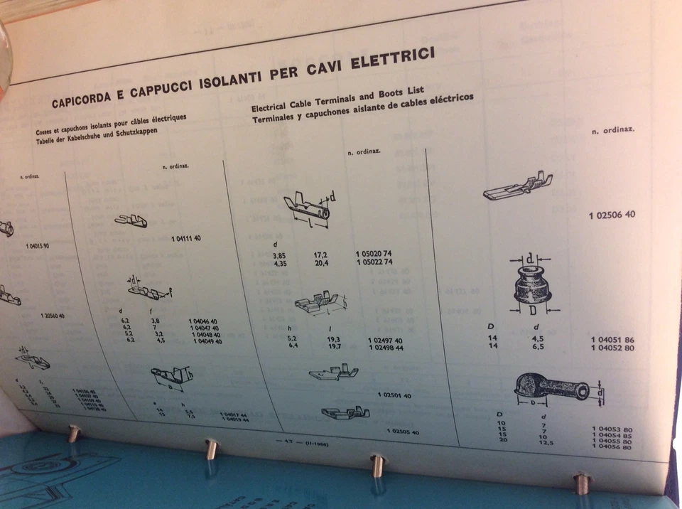 1967 Fiat 1100 R каталог деталей руководство в папке_на итальянский OEM - Изображение 4 из 4