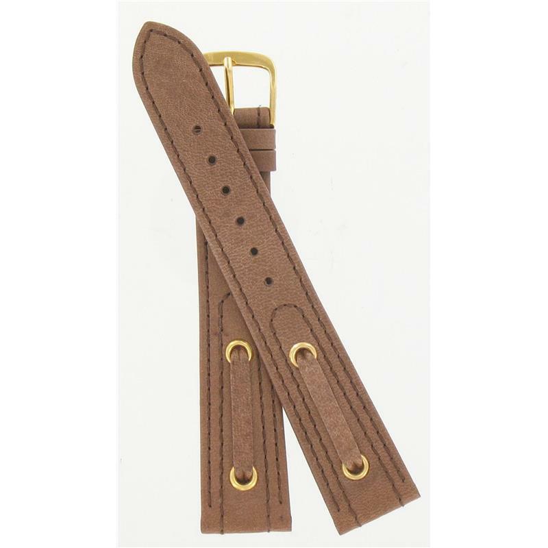Speidel 18mm Brown Genuine Leather Watch Band for Men 1258-18MM