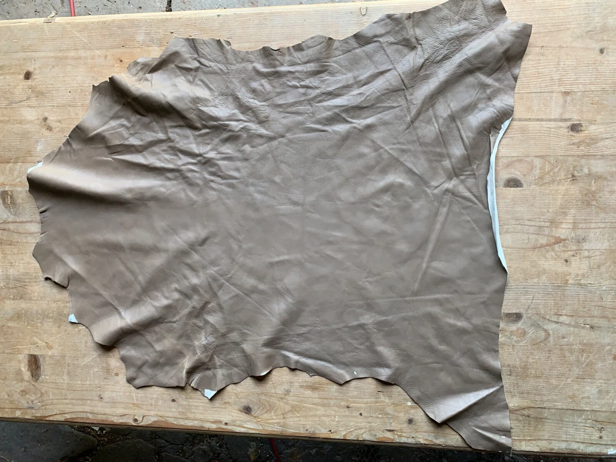 SHEEP leather HIDE soft taupe Mushroom colour 1.9 sq ft Lamb
