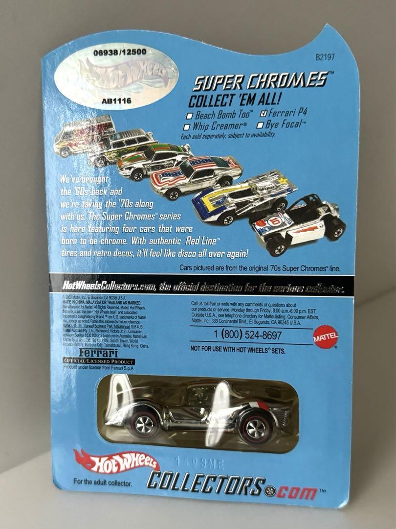 ミニカー HotWHeels SUPER CHROMES FERRARI P4 ferrari-p4-03hwc-super-chromes-track2-600pxotd – ORANGE