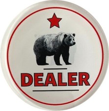 TEDDY KGB ROUNDERS CASINO POKER DEALER BUTTON