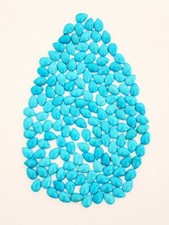 10 Pear Shaped 100 Natural Arizona Turquoise Cabochons 5x7mm