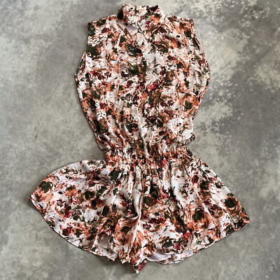 Prose & Poetry Romper Womens Size Small floral Multicolored Made In USA Romantic