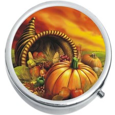 Thanksgiving Feast Capricorn Medicine Pill Box