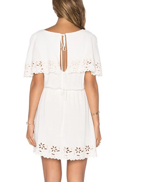 OFF WHITE Abito MINKPINK bianco sporco ombre taglia S