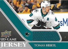 2020-21 UD Hockey Jersey TOMAS HERTL  SAN JOSE