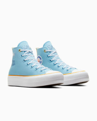 Converse Chuck Taylor AS Camp Platform Hi, A10922C Multi Sizes True Sky/White/Ye