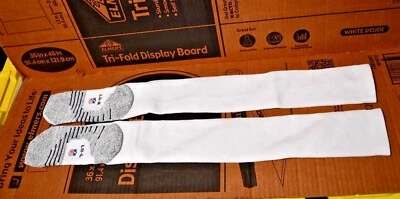 NFL NIKE Team Issued White Compression Crew or Long Grip Socks New Sz LG -2XL