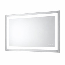 LED Bathroom Vanity Mirror Anti Fog Dimmable Touch Control Front  Back Light