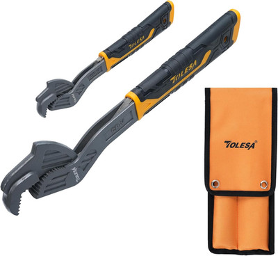 Self Adjusting Pipe Vise Wrench 0.35''-1.7'', 2 Pack for Tight Spaces