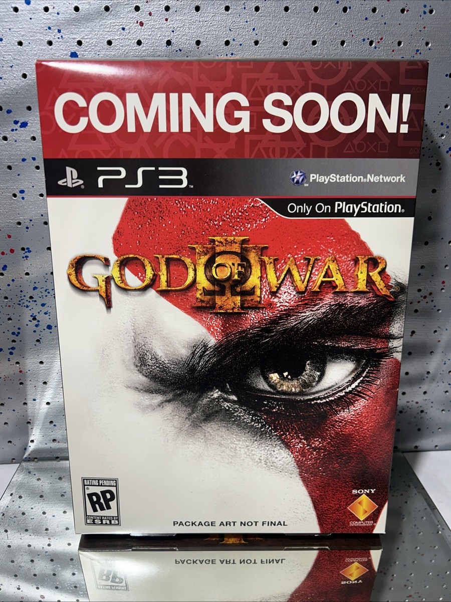 God of War 3 Playstation 3 PS3 Promo Store Display LARGE Box 11.5  display picture 1