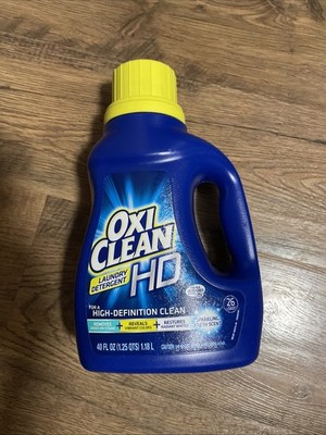 OxiClean Liquid Laundry Detergent High Def~Sparkling Fresh~40 oz~26 Loads-New