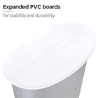 Podium Table Counter Stand Trade Show Display White Top Impact Stand Oval w/Case — photo 5