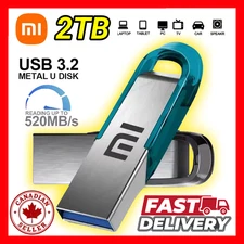 2TB 1TB 512GB 256GB USB 3.2 Flash Drive Metal Memory Stick Portable SSD U Disk