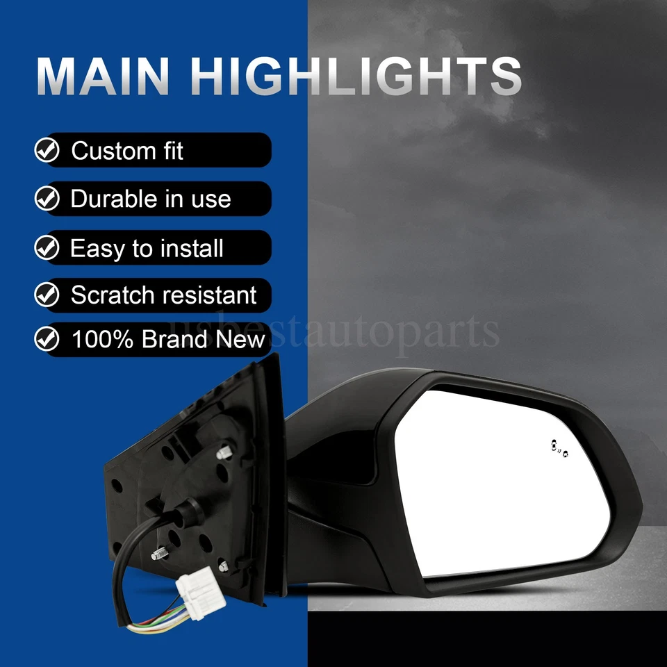 Par Para 2015 2016 2017 Hyundai Sonata Espelho Retrovisor Potência Aquecida Esquerda e Direita - Imagem 4 de 4