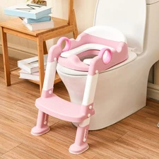 Potty Training Toilet Seat with Step Stool Ladder for Boys and Girls Baby Toddle