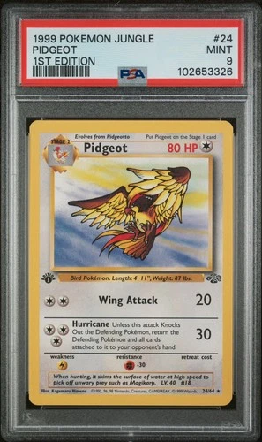 1999 POKEMON JUNGLE 1ST EDITION #24 PIDGEOT PSA 9