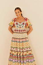 NWT FARM RIO DRESS WITH TAGS SIZE MEDIUM PK3916 DI69