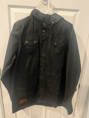 Dakine mens hooded zip and snap up black jacket size medium.Gorpcore,WIP,workwea