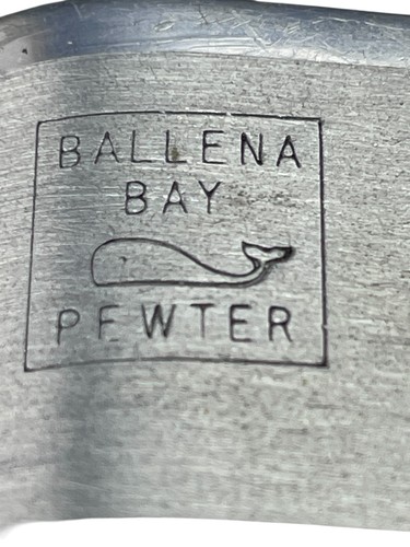 Ballena Bay Pewter Napkin Rings Set of 8 Brushed Metal Decorative Home Decor - Foto 3 di 3
