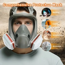 15 in 1 Full Face Gas Mask Facepiece Respirator For Painting Spraying 6800 Serie