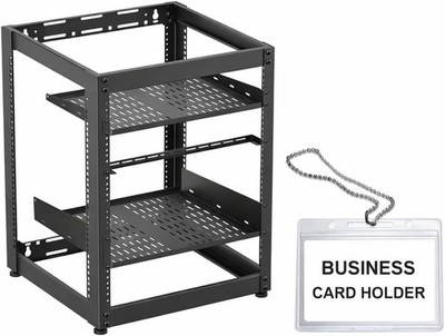 15U Open Frame AV Rack with Shelves ynVISION