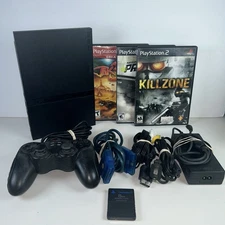PlayStation 2 Slim Bundle With Cables, Controller, 3 Games & 8Gb Memory Card