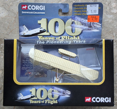 VTG New 2003 Corgi 100 Years of Flight Wright Flyer Diecast Kitty Hawk #CS90110