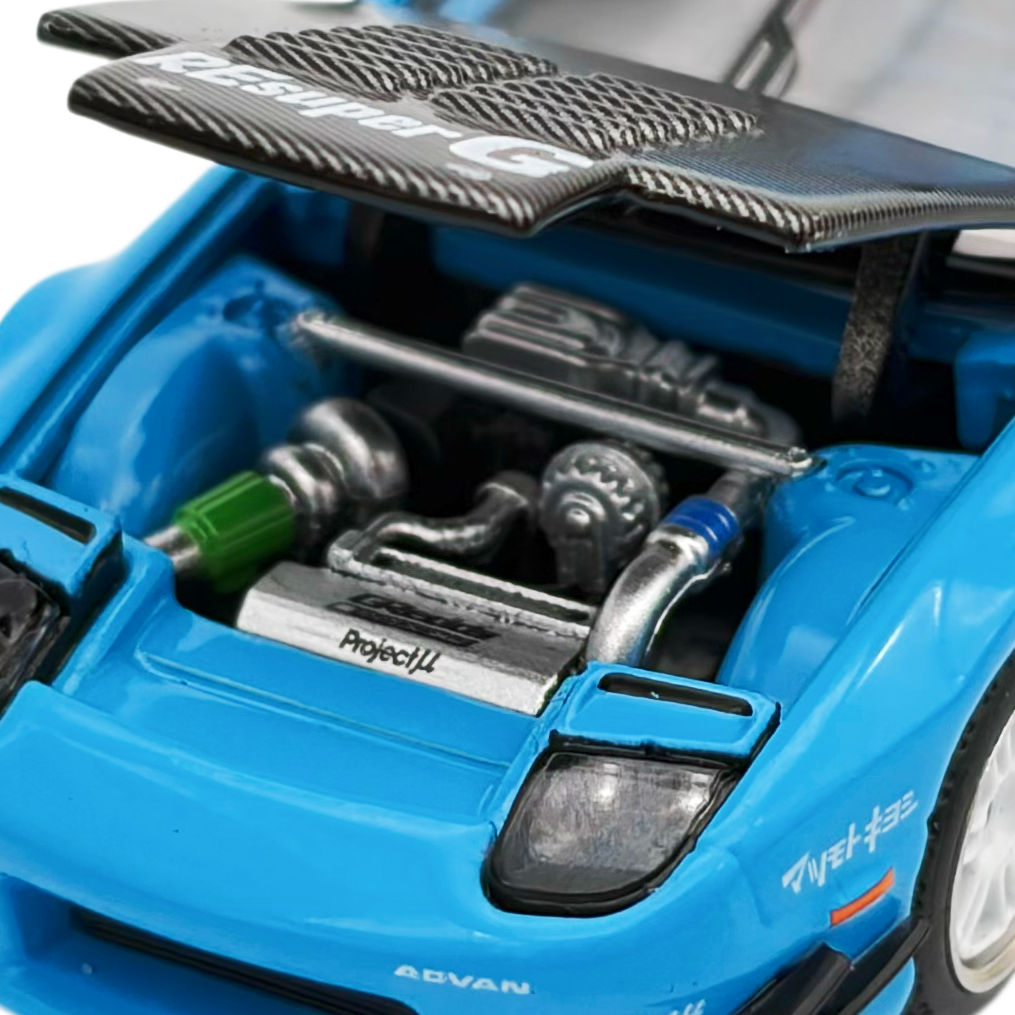Pop Race 1:64 Mazda Rx7 FC3S RE-AMEMIYA Blue Tokyo Auto Salon 2026