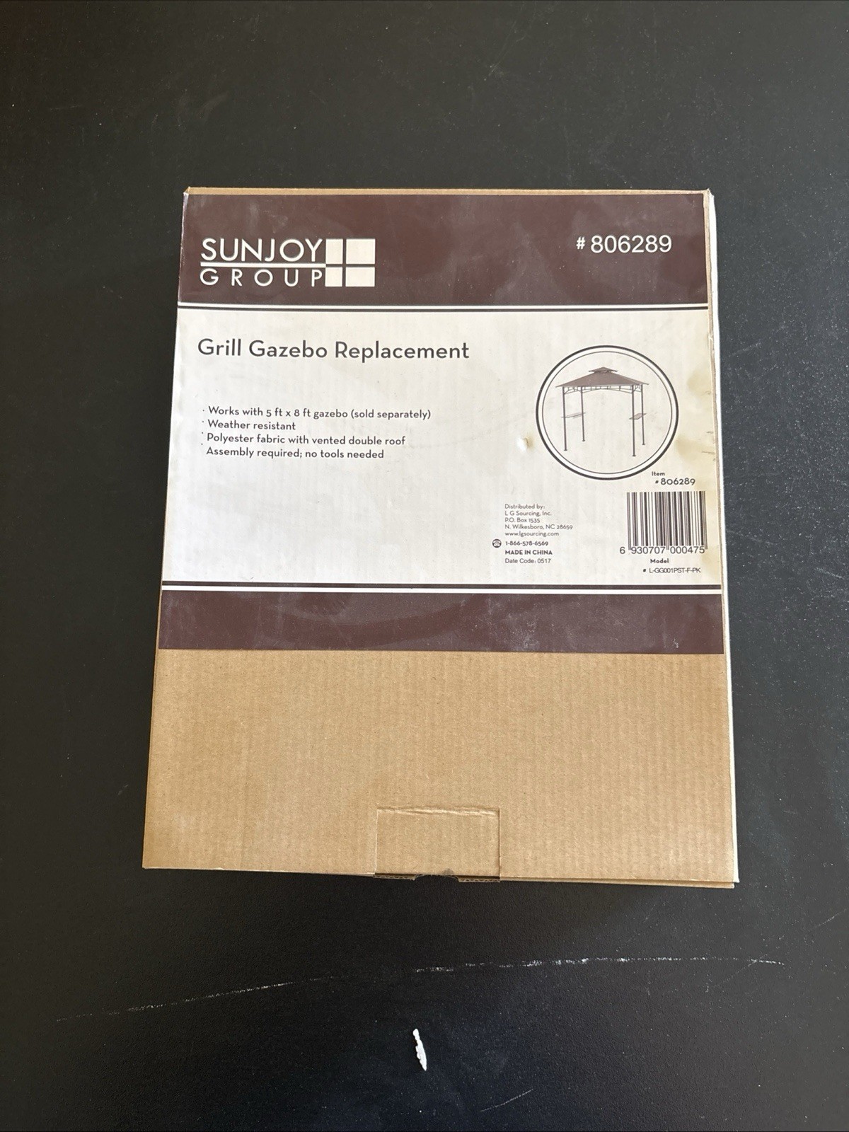 Sunjoy Group - Grill Gazebo Replacement Cover - Brown 5ft x 
