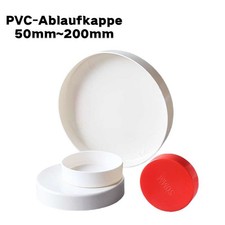 PVC-Abflussrohr glatte Endkappe Rohrverschraubungen Stopfen Kappe 50mm-200mm