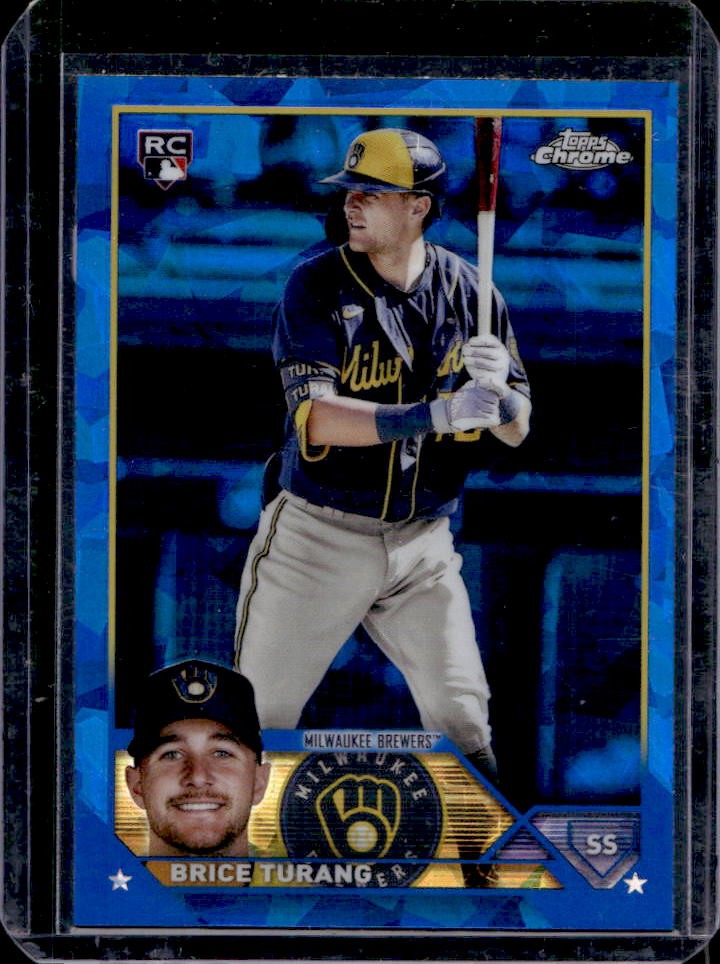 2023 Topps Chrome Sapphire Brice Turang RC Rookie #530 Brewers