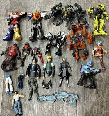 Vintage Transformers Naruto Power Rangers For Parts Incomplete Toy Lot