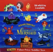 Little Mermaid 1996 McDonald's Happy Meal Toys Disney NEW but Opened