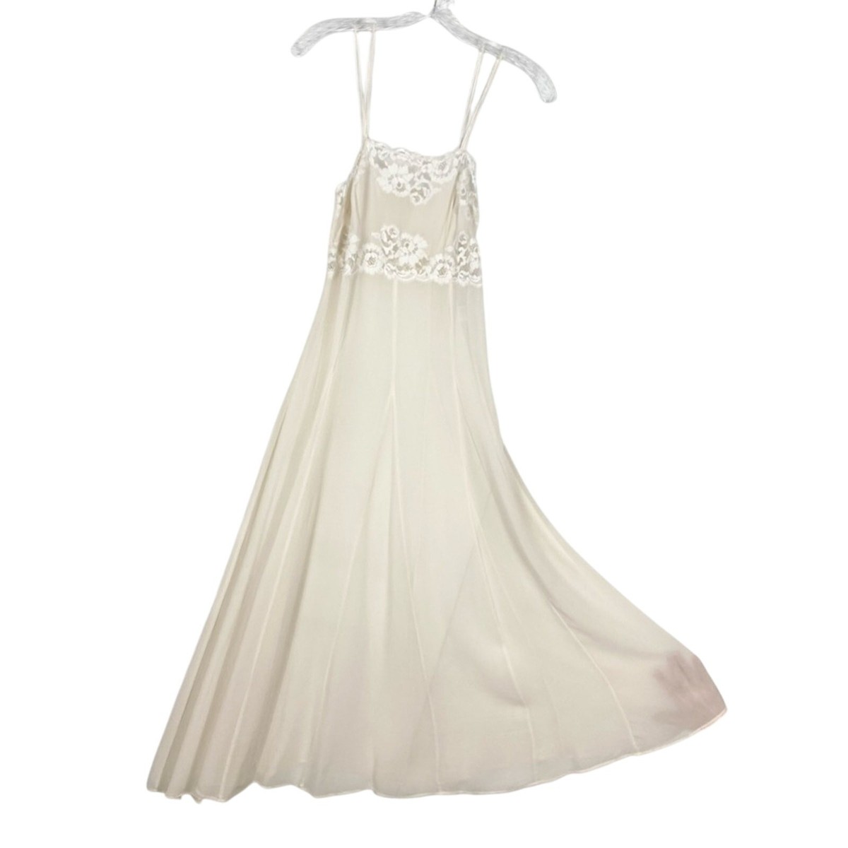 white christmas dresses Silk Maxi Slip Dress, Cream main image 1